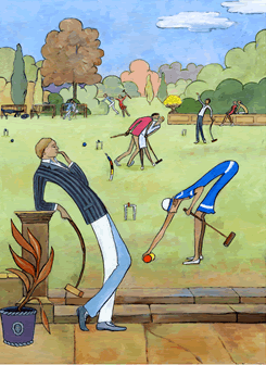 Lady croquet player
